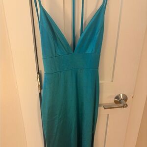 Mossimo Supply Co. Teal Backless Dress